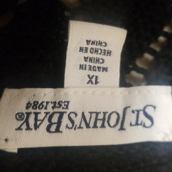 ST JOHNS BAY WOMENS CARDOGAN SWEATER BLACK SIZE  1X - Picture 3 of 8